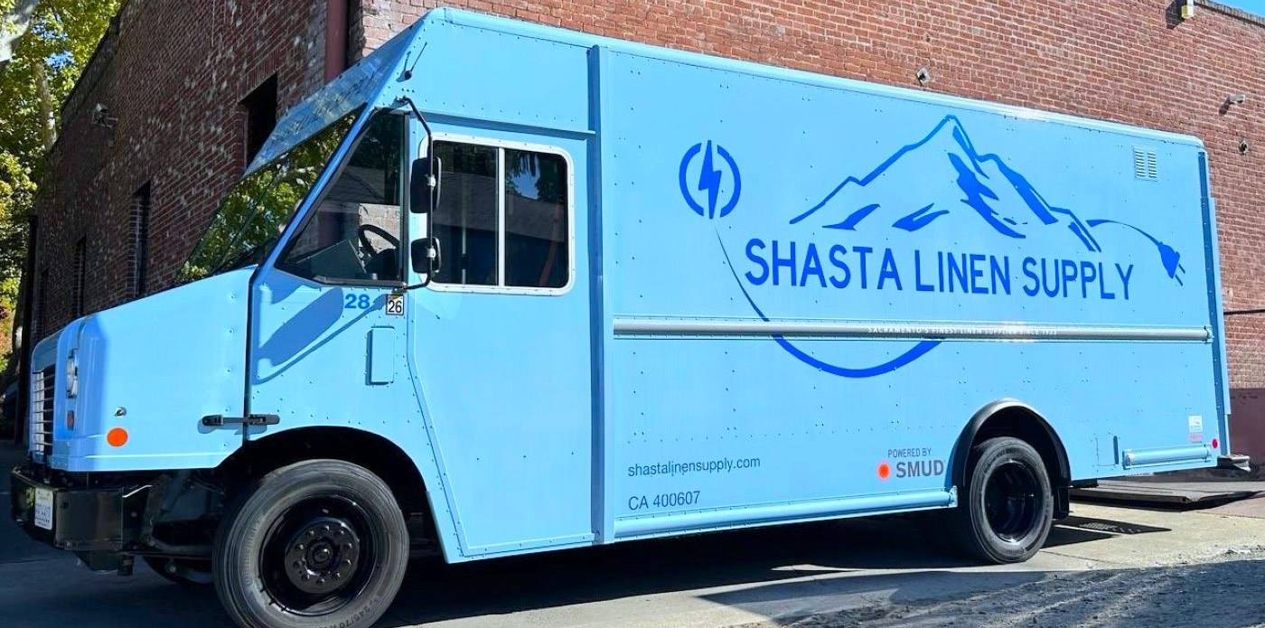 Shasta Linen Supply Electric Truck